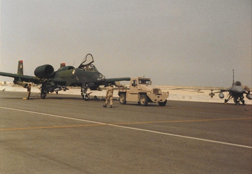 A-10 820664 being towed in