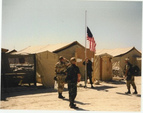 CMS Jefferson TSgt Ridgeway SSgt Vancleef flag